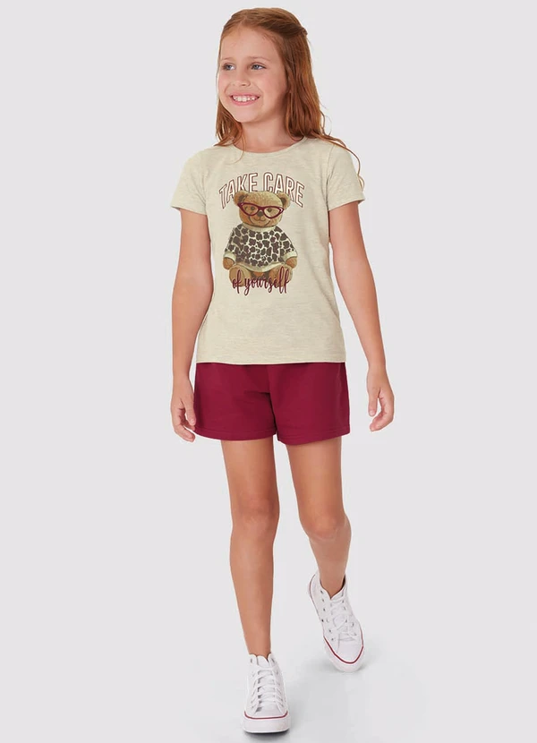 Malwee Kids - Conjunto Take Care com Ursinho Bege