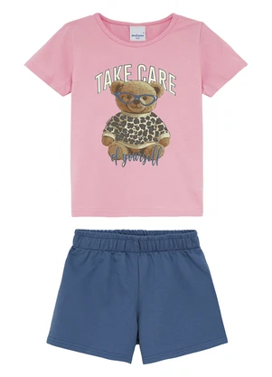 Malwee Kids - Conjunto Take Care com Ursinho Rosa - MALWEE KIDS