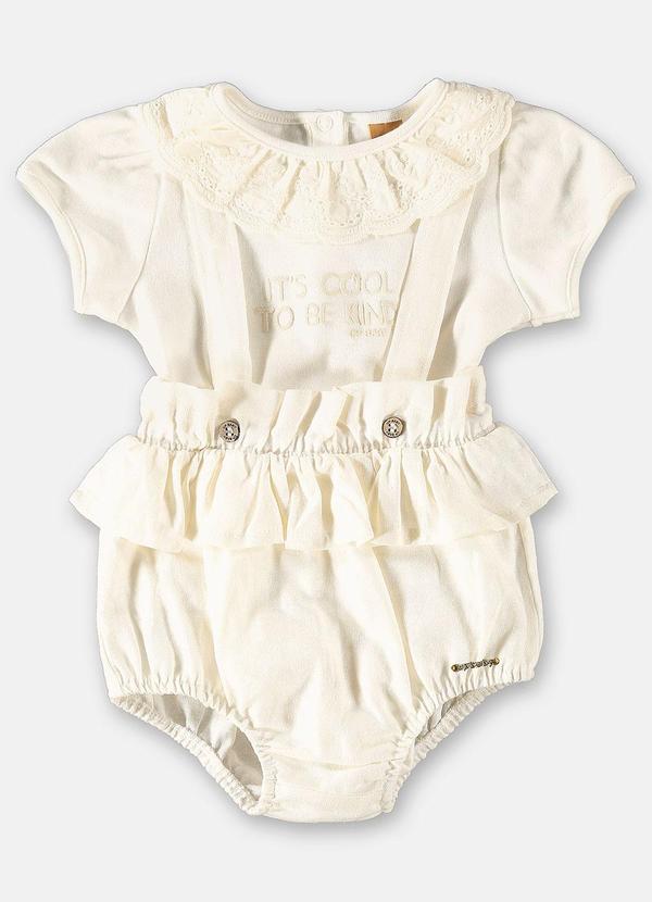 Up Baby - Conjunto Tapa Fraldas Menina Off White