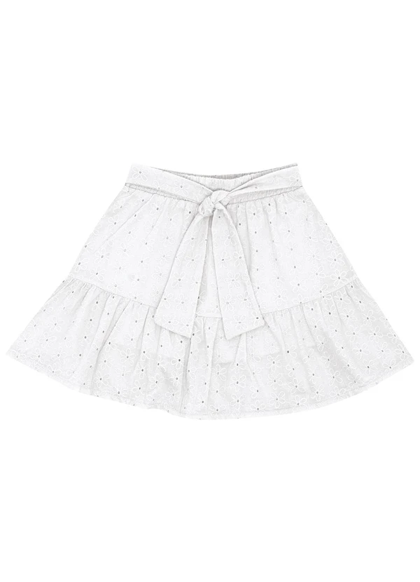 Pulla Bulla - Conjunto Tecido Laise e Meia Malha Branco 3