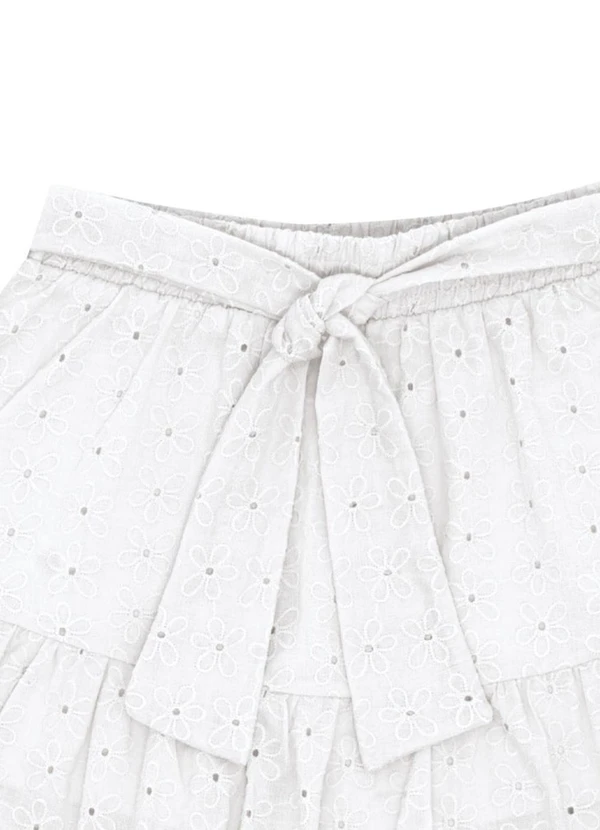 Pulla Bulla - Conjunto Tecido Laise e Meia Malha Branco 4