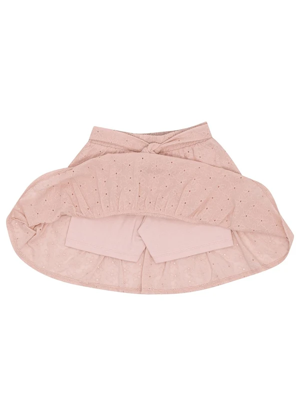 Pulla Bulla - Conjunto Tecido Laise e Meia Malha Rosa 4