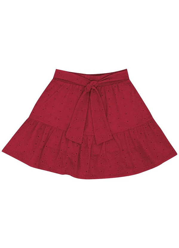 Pulla Bulla - Conjunto Tecido Laise e Meia Malha Vermelho 4