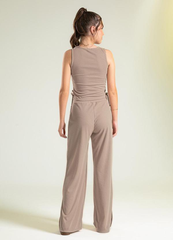 Cativa Teen - Conjunto Tecido Texturizado Marrom Claro 2