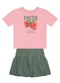 Brandili - Conjunto Teen Menina de Morango Rosa - variação: Rosa