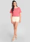 Brandili - Conjunto Teen Menina em Meia Malha Preto - variação: Rosa
