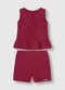 Carinhoso - Conjunto Texturizado com Laços Rosa - variação: Vermelho