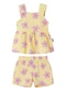 Malwee Kids - Conjunto Texturizado Floral Evasê Amarelo  - variação: Amarelo