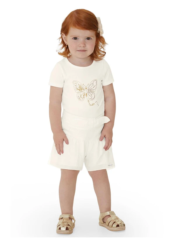 Carinhoso - Conjunto Time To Fly com Lantejoulas Branco