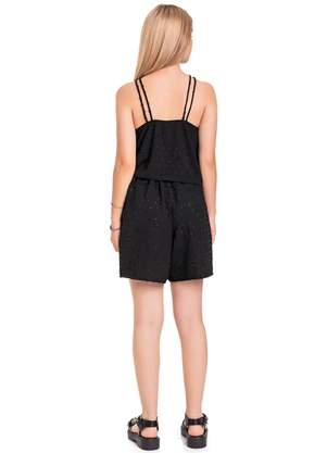 Gloss - Conjunto Top Cropped e Short Juvenil Preto - GLOSS