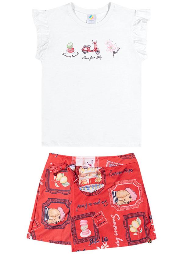 Alenice - Conjunto Travel More Menina Branco