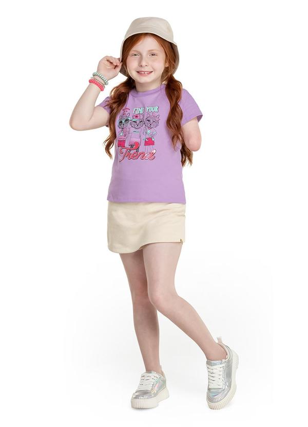 Alenice - Conjunto Trend Cats Menina Roxo