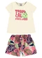 Malwee Kids - Conjunto Tropical com Glitter Off White - variação: Off White