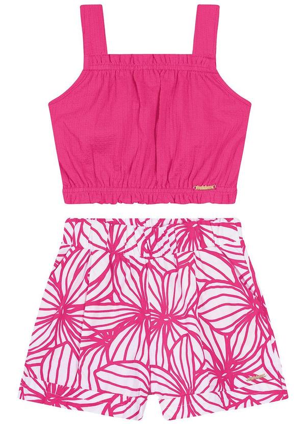 Carinhoso - Conjunto Tropical Menina Rosa Escuro