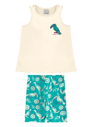 Malwee Kids - Conjunto Tucano Evasê Off White - MALWEE KIDS