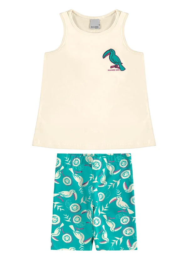 Malwee Kids - Conjunto Tucano Evasê Off White