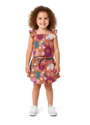 Malwee Kids - Conjunto Tulipas e Gatos Laranja - MALWEE KIDS