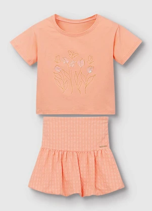 Carinhoso - Conjunto Tulipas em Anarruga Pêssego - CARINHOSO