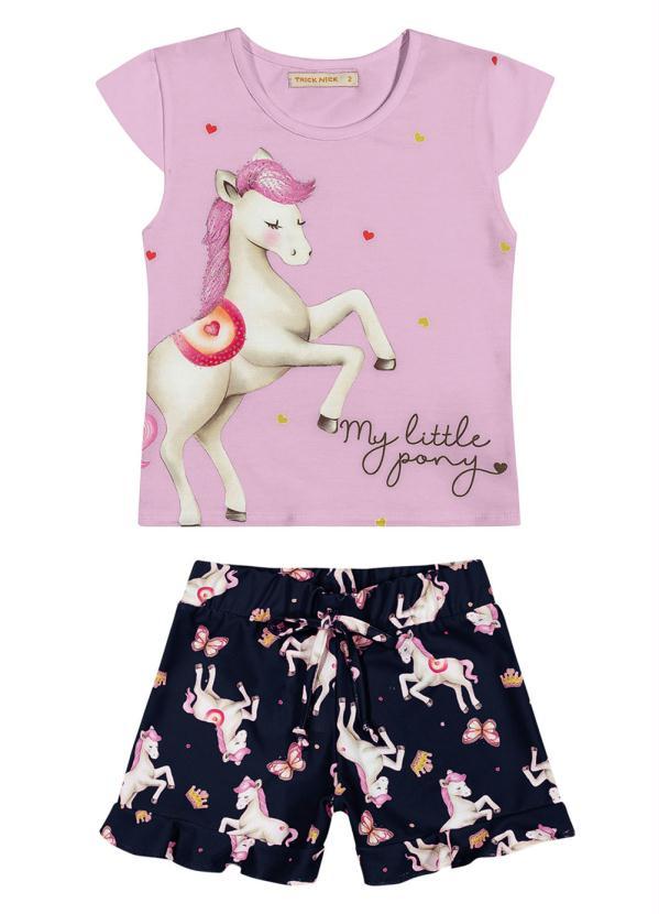 Trick Nick - Conjunto Unicórnio Infantil Rosa