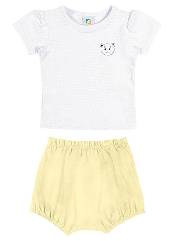 Alenice - Conjunto Ursinha Delicada Menina Branco 2