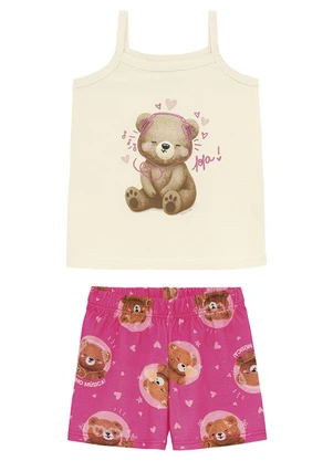 Malwee Kids - Conjunto Ursinhos com Glitter Bege - MALWEE KIDS