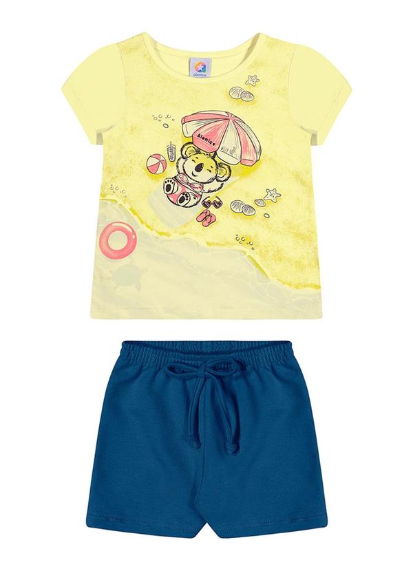 Alenice - Conjunto Urso na Praia Menina Amarelo