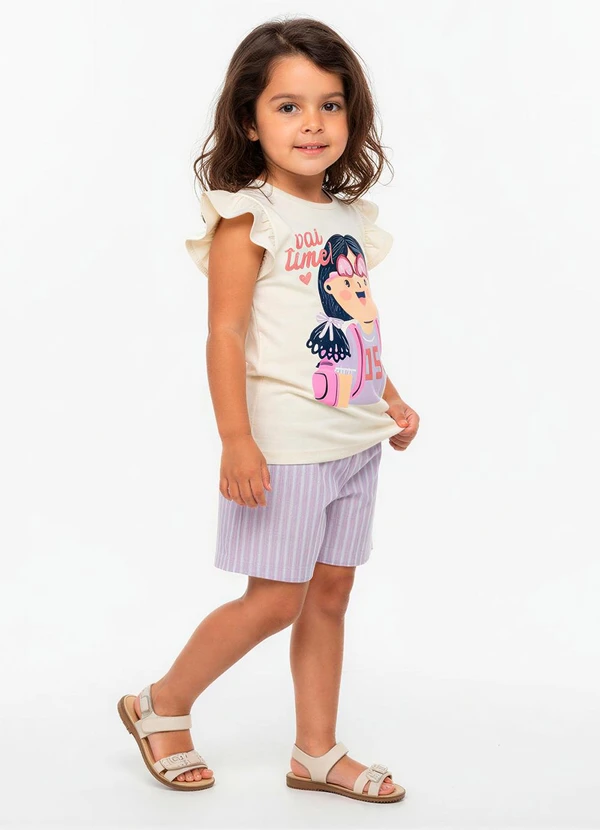 Malwee Kids - Conjunto Vai Time com Bordado Off White 2