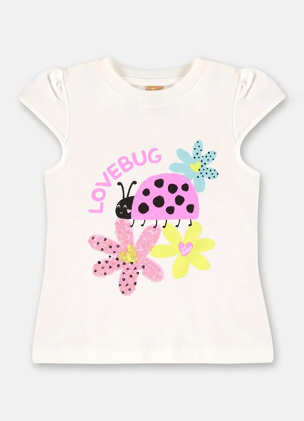 Up Baby - Conjunto Verão Blusa e Saia Florida Branco 3