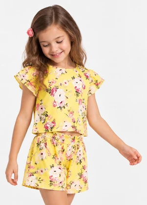 Trick Nick - Conjunto Verão Infantil Feminino Amarelo - TRICK NICK