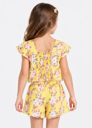 Trick Nick - Conjunto Verão Infantil Feminino Amarelo - TRICK NICK
