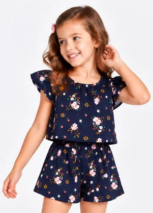 Trick Nick - Conjunto Verão Infantil Feminino Azul - TRICK NICK