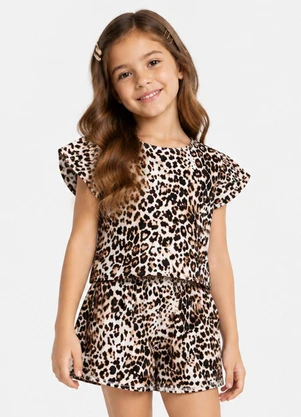 Trick Nick - Conjunto Verão Infantil Feminino Bege - TRICK NICK