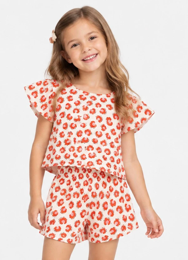Trick Nick - Conjunto Verão Infantil Feminino Branco