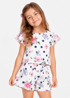 Trick Nick - Conjunto Verão Infantil Feminino Branco - TRICK NICK