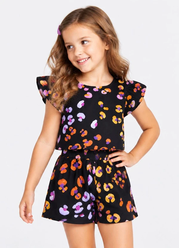 Trick Nick - Conjunto Verão Infantil Feminino Preto