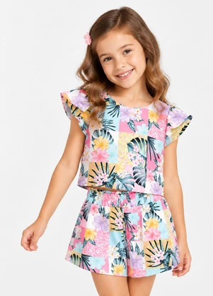 Trick Nick - Conjunto Verão Infantil Feminino Rosa - TRICK NICK
