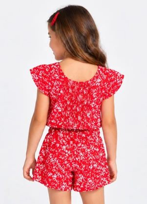 Trick Nick - Conjunto Verão Infantil Feminino Vermelho - TRICK NICK