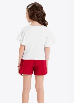 Rovi Kids - Conjunto Verão Menina com Lantejoulas Branco - ROVI KIDS