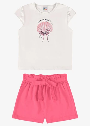 Rovi Kids - Conjunto Verão Menina com Strass Bege - ROVI KIDS