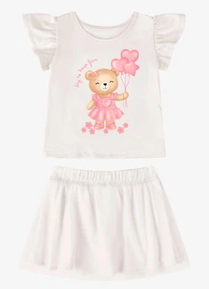 Rovi Kids - Conjunto Verão Menina com Strass Bege - ROVI KIDS