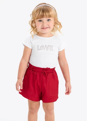Rovi Kids - Conjunto Verão Menina com Strass Branco - ROVI KIDS