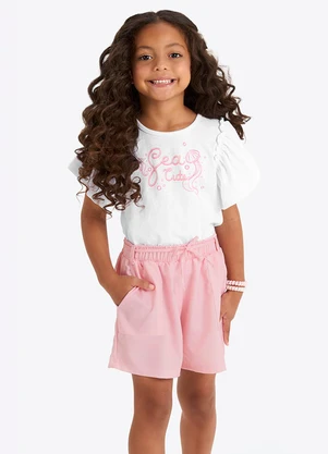 Rovi Kids - Conjunto Verão Menina com Strass Branco - ROVI KIDS