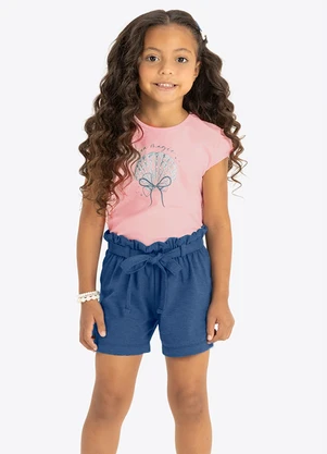 Rovi Kids - Conjunto Verão Menina com Strass Rosa - ROVI KIDS