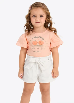 Rovi Kids - Conjunto Verão Menina com Strass Rosa - ROVI KIDS