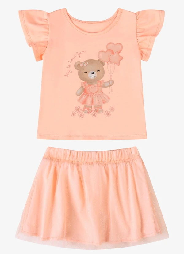 Rovi Kids - Conjunto Verão Menina com Strass Rosa
