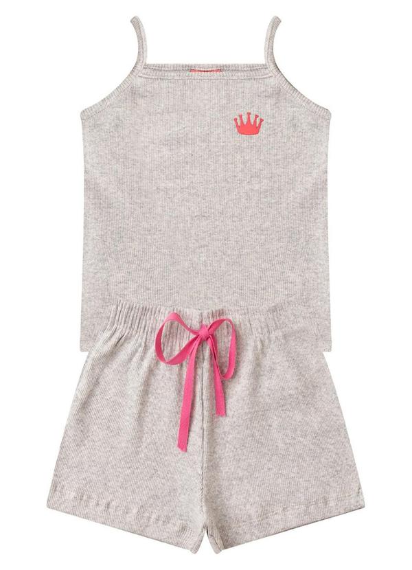 Rosa Azul - Conjunto Verão Menina Coroa Iaia Mescla Banana