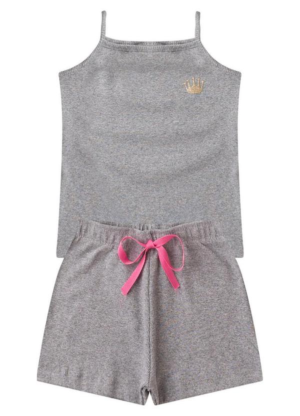 Rosa Azul - Conjunto Verão Menina Coroa Iaia Mescla