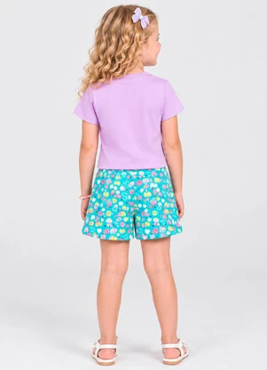 Rovitex - Conjunto Verão Menina Cotton Estampado Roxo - ROVITEX