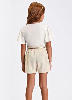 Trick Nick - Conjunto Verão Menina Curto com Bolso Bege - TRICK NICK