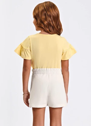 Trick Nick - Conjunto Verão Menina Curto com Botão Amarelo - TRICK NICK
